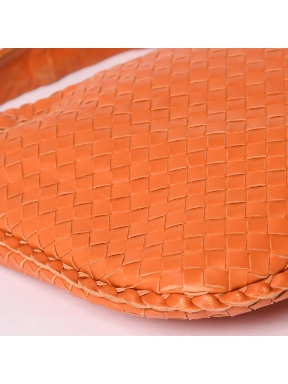 Bottega Veneta Hobo Intrecciato Leather Orange